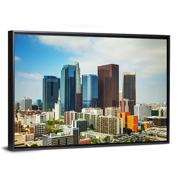 Los Angeles Cityscape On A Sunny Day Canvas Wall Art