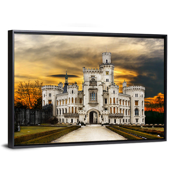 Hluboka Castle In Bohemia Canvas Wall Art