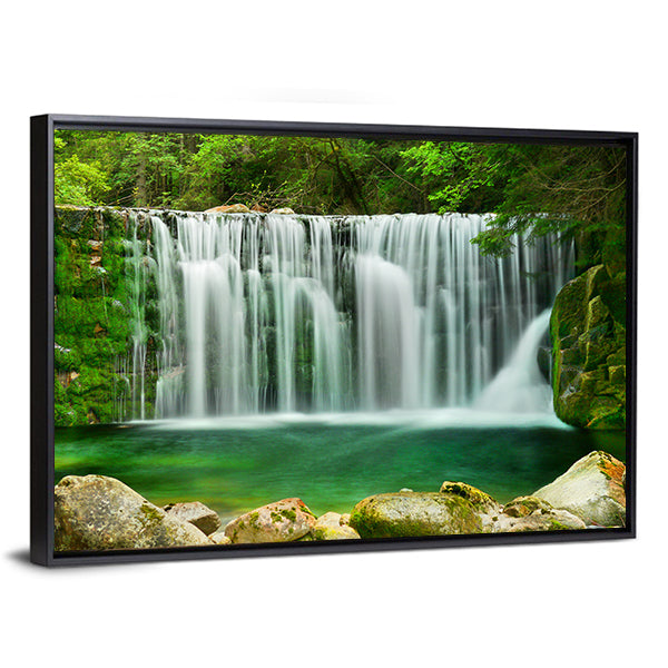 Lake Emerald Waterfalls Canvas Wall Art