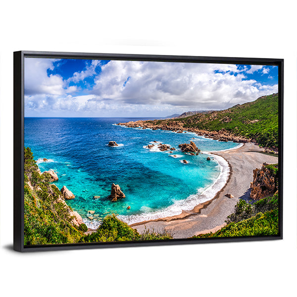 Turquoise Bay at Costa Paradiso, Sardinia Canvas Wall Art