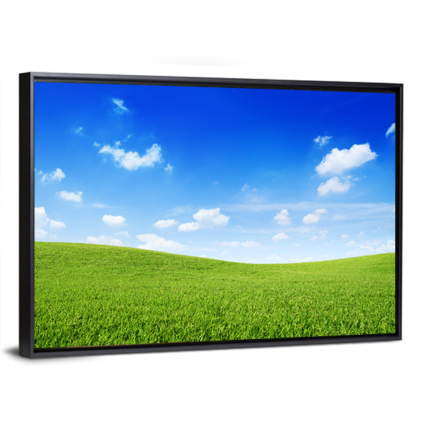 Green Grassy Hills Canvas Wall Art