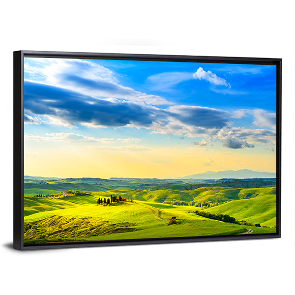 Tuscany Rolling Hills Farmhouse Canvas Wall Art