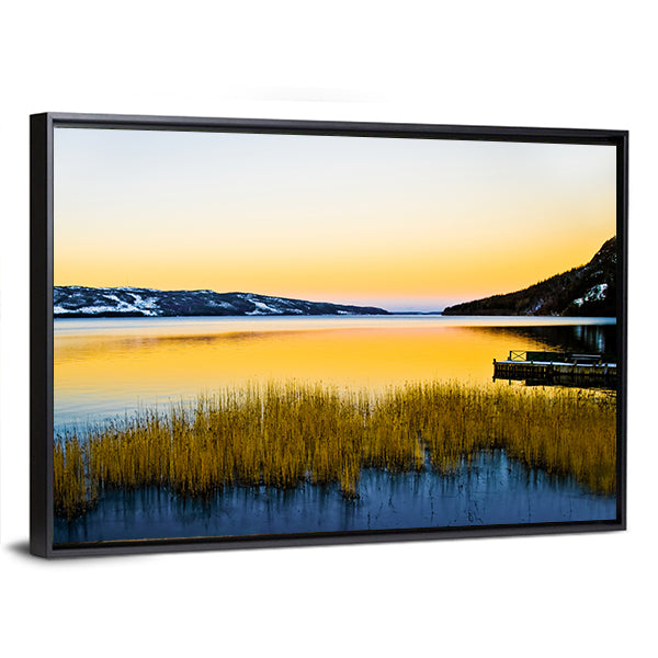 Lapland Lake In The North Of Sweden Canvas Wall Art