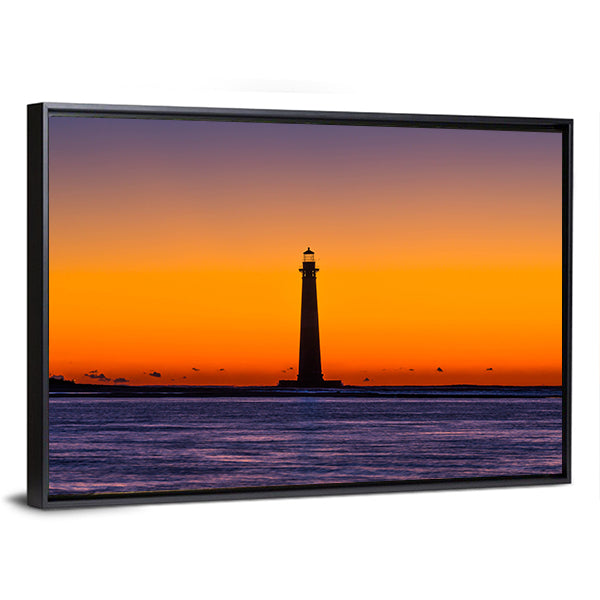Morris Island Lighthouse at Sunset Canvas Wall Art