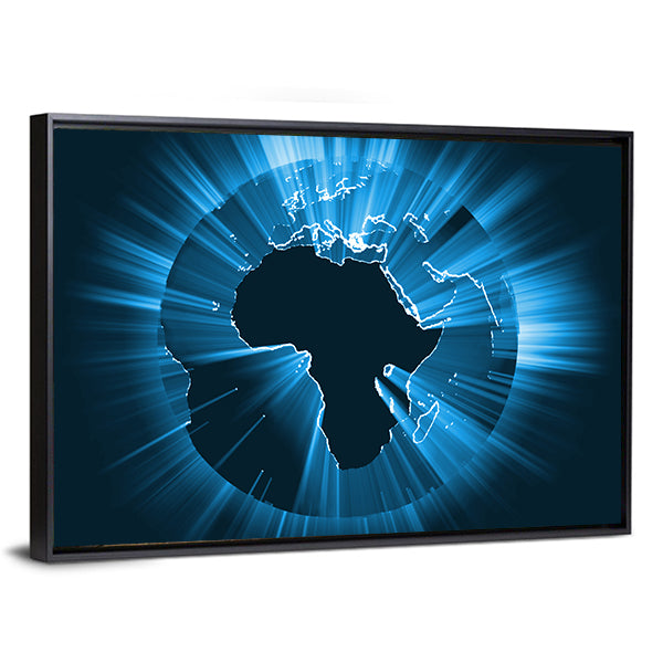 Globe Coast Land Light Explosion Canvas Wall Art