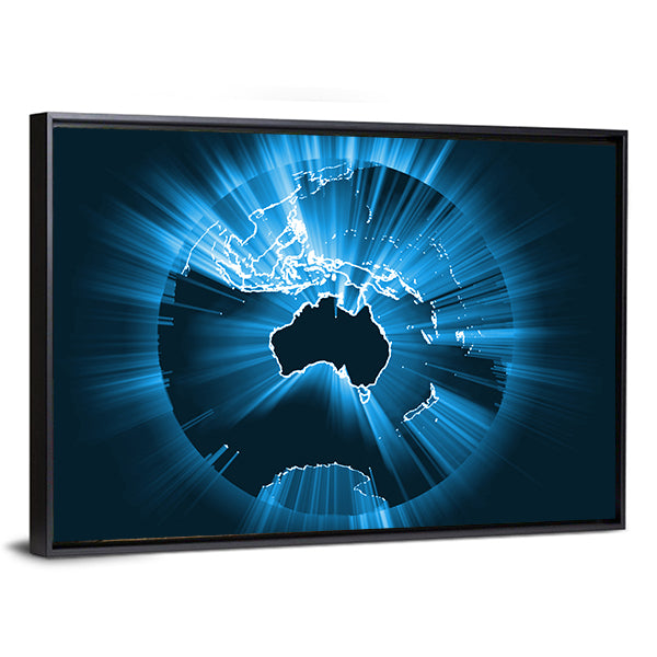 Coastline Starburst Light Flare Canvas Wall Art