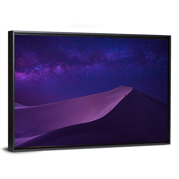 Milky Way Over Sahara Dunes Canvas Wall Art