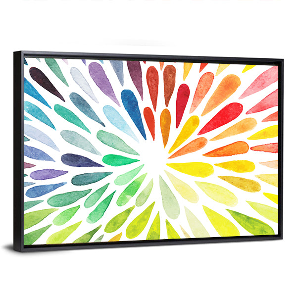 Colorful Splash Drops Canvas Wall Art