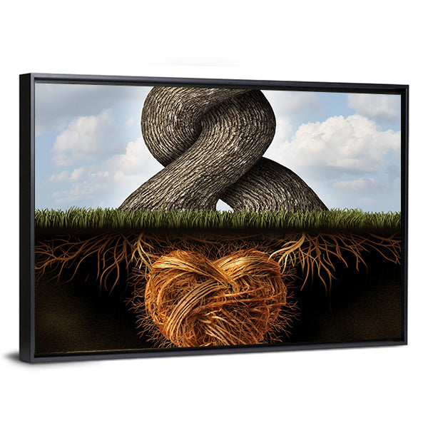 Growing In Love Concept Canvas Wall Art