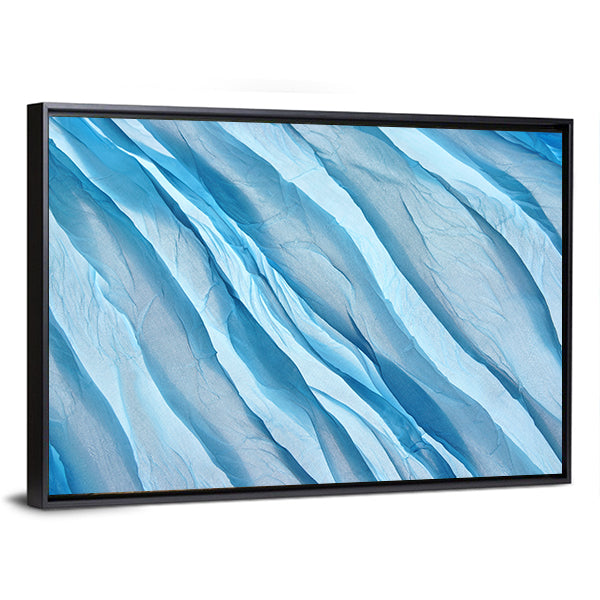 Soft Blue Chiffon Waves Canvas Wall Art