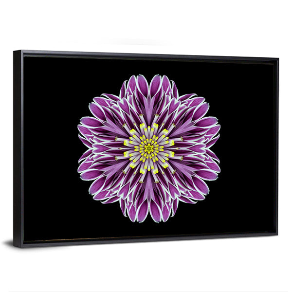 Scenic Purple Mandala Flower Canvas Wall Art