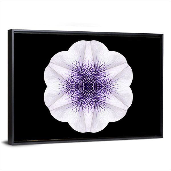 White Flower Mandala Canvas Wall Art