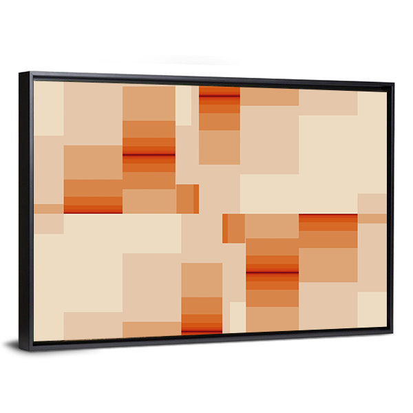 Digital Rectangles Abstract Canvas Wall Art