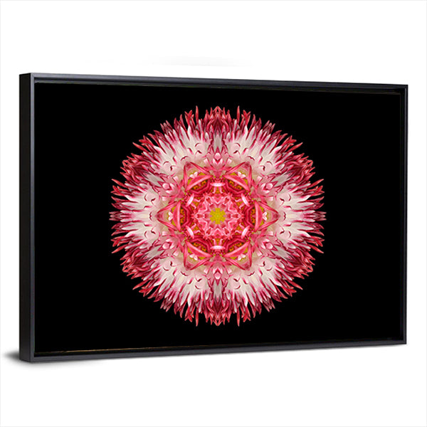 Pink Mandala Flower Canvas Wall Art