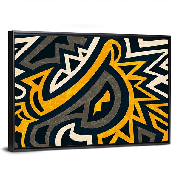 Seamless African Geometric Pattern Canvas Wall Art