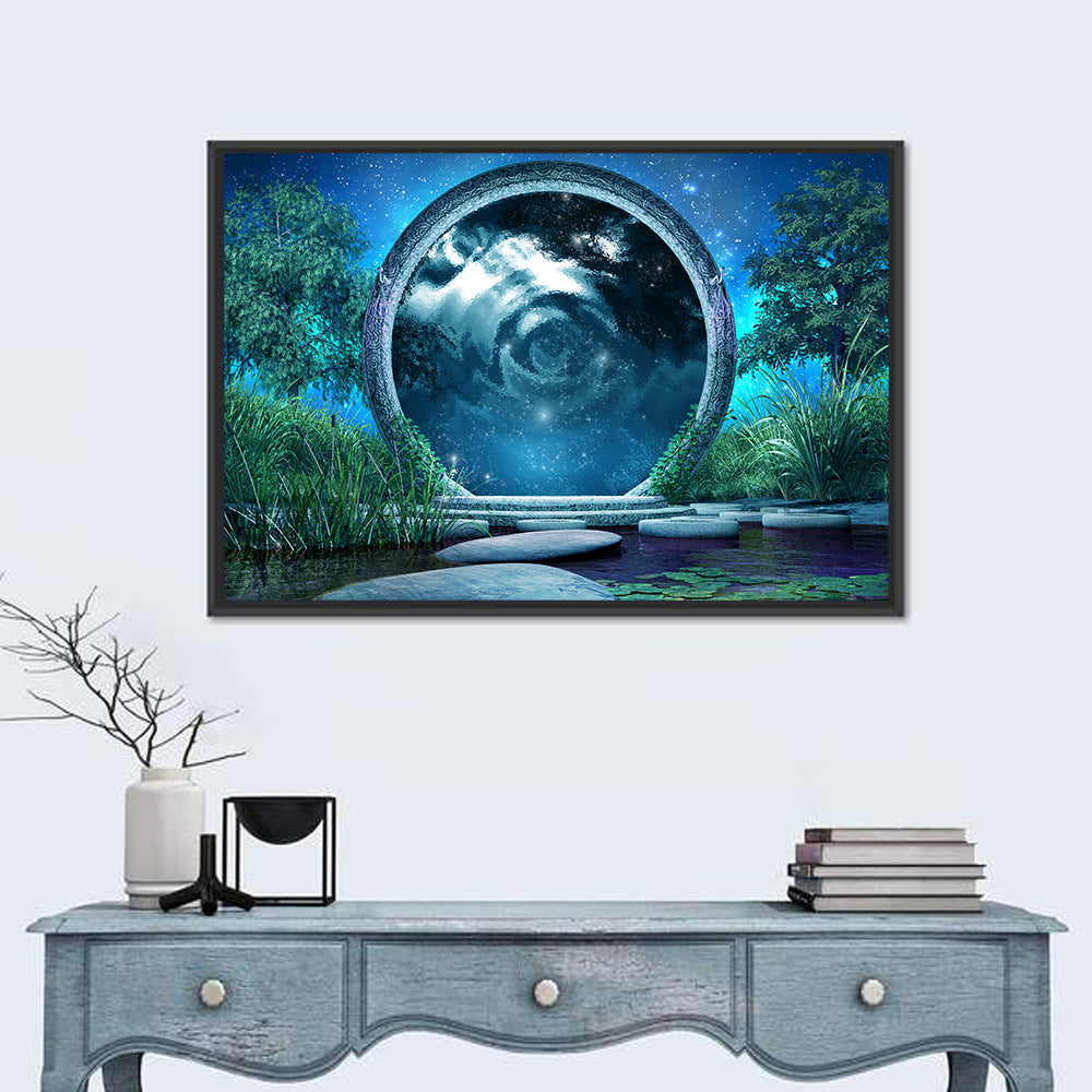 Magic Portal on the Lake Canvas Wall Art