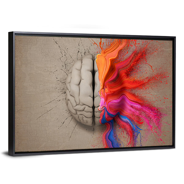 Creative Brain Paint Explosion Canvas Wall Art