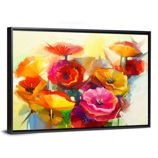 Colorful Spring Flowers Canvas Wall Art