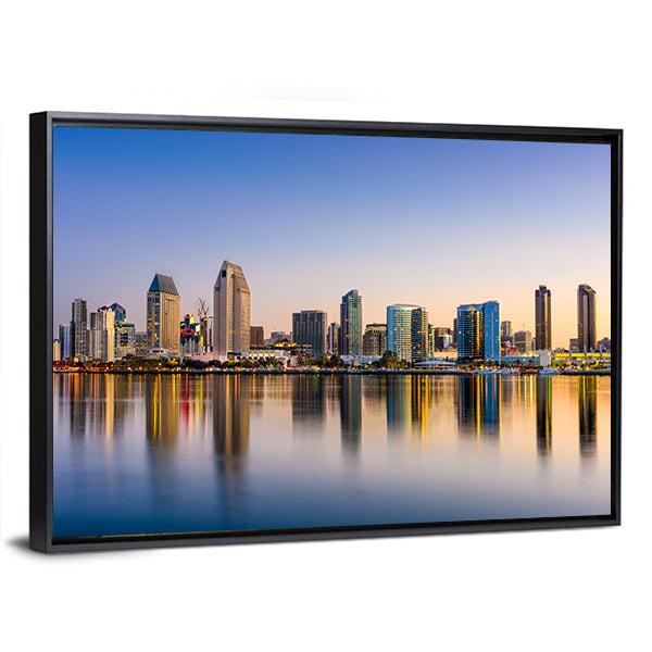 San Diego Skyline at Dusk Canvas Wall Art