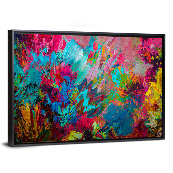 Colorful Brushstrokes Abstract Canvas Wall Art
