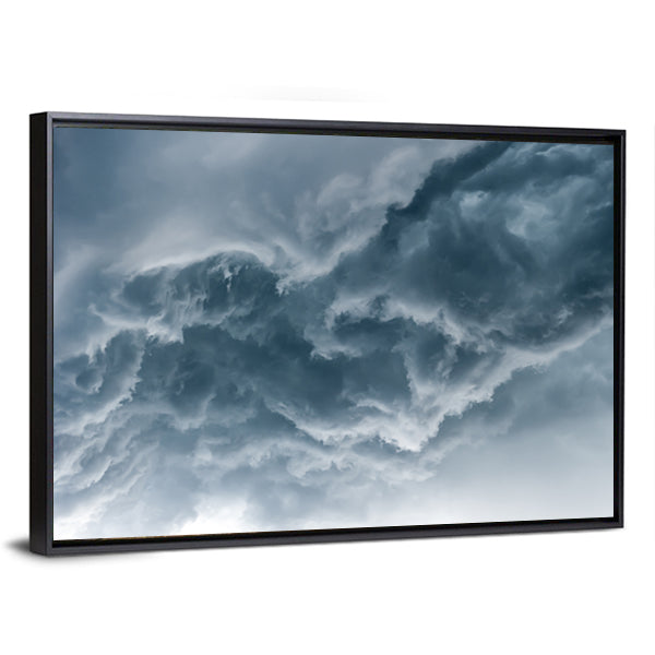 Dramatic Sky With Stormy Clouds Canvas Wall Art