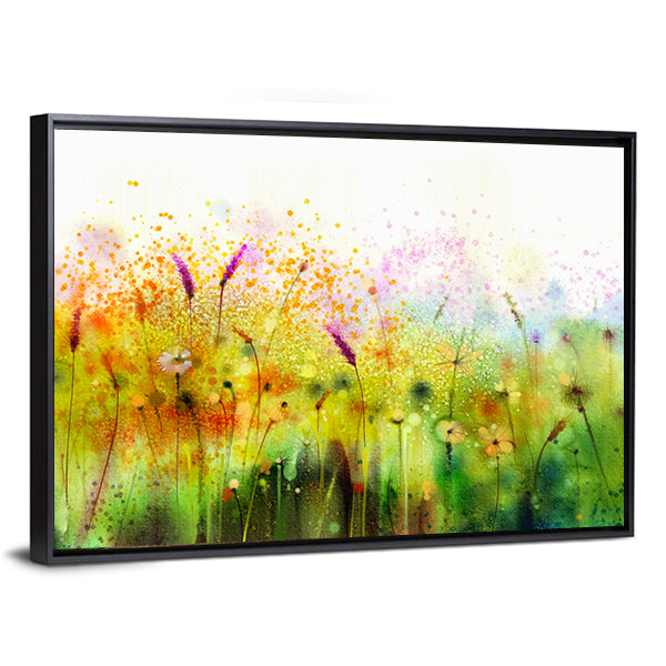 Cosmos Flowers Canvas Wall Art