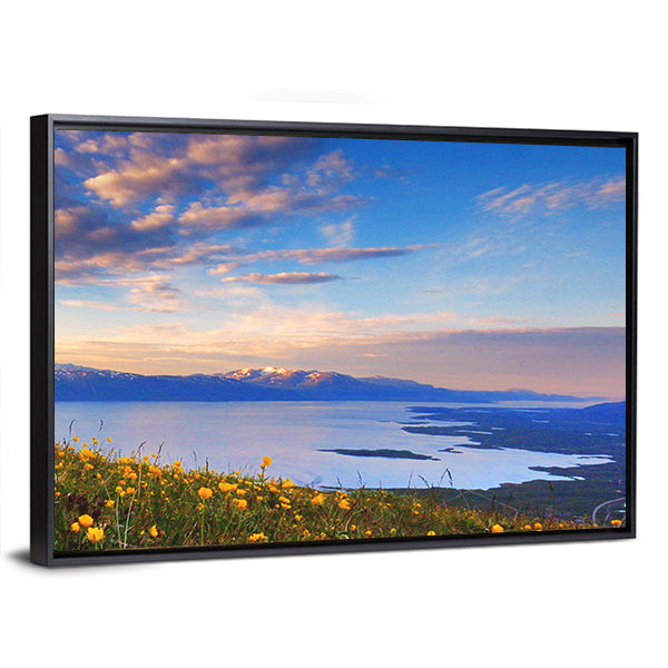 Mountain Lake In Abisko National Park In Sweden Canvas Wall Art