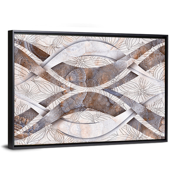 Seamless Stone Bands Abstract Canvas Wall Art