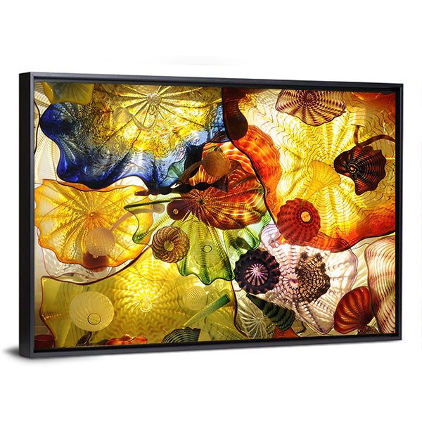 Colorful Artistic Work With Glass Canvas Wall Art