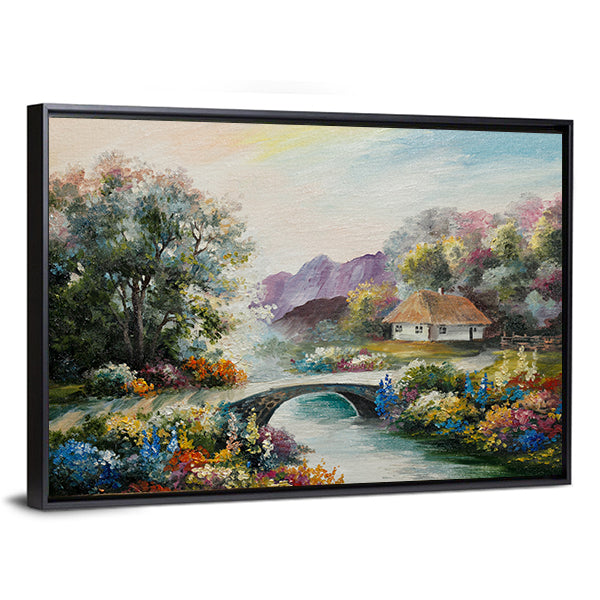 House In The Forest Canvas Wall Art
