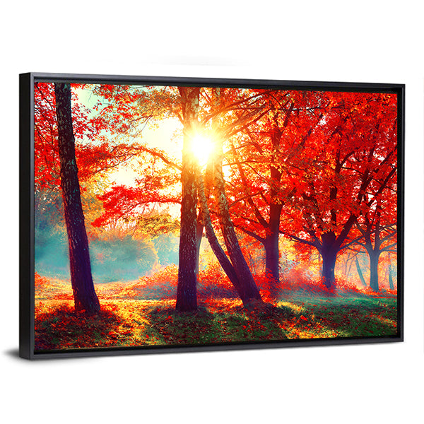 Beautiful Autumnal Park Canvas Wall Art