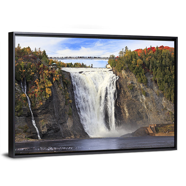 Montmorency Falls In Quebec Canada Canvas Wall Art