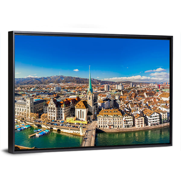 Historic Zurich City Canvas Wall Art