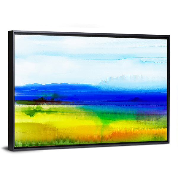 Semi-abstract Agricultural Fields Canvas Wall Art