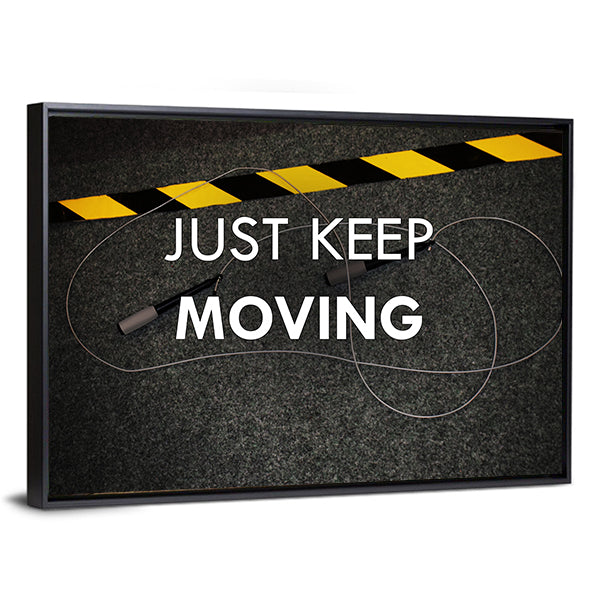 Jump Rope Workout Quote Canvas Wall Art