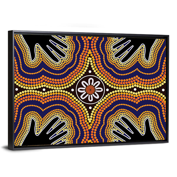 Unity Aboriginal Dot Painting Canvas Wall Art