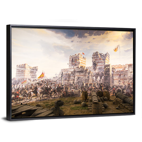 Historic Fall of Constantinople In 1453 Canvas Wall Art