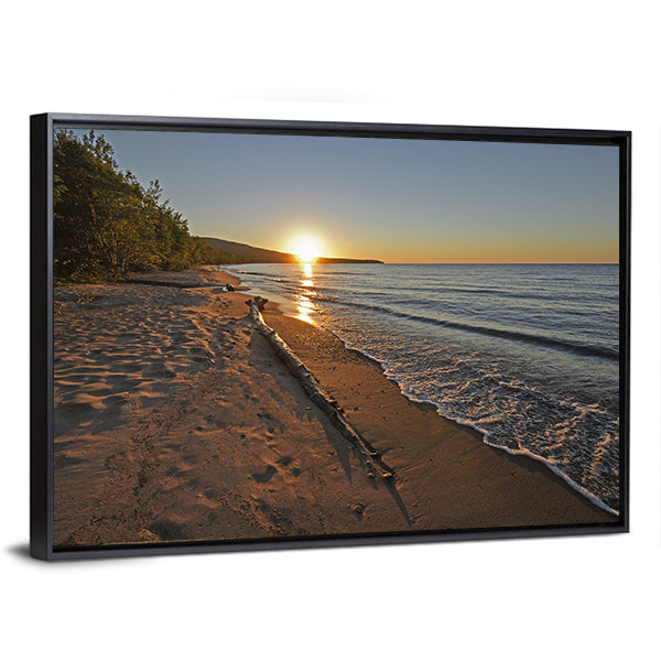 Lake Superior at Sunset Canvas Wall Art