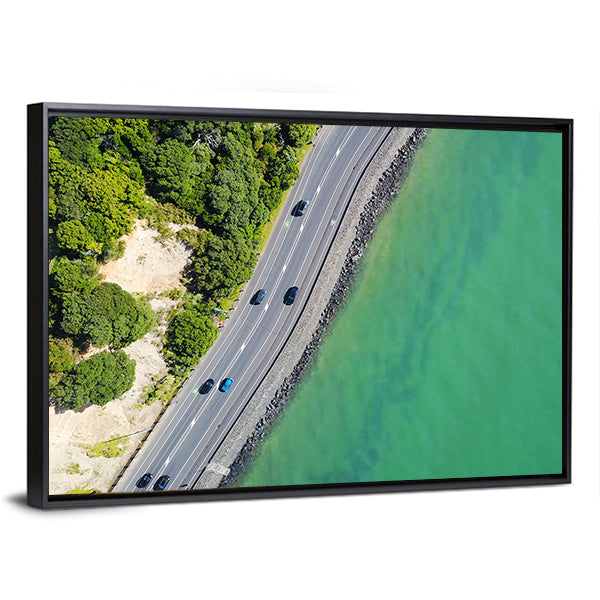 Coastal Road in Auckland Canvas Wall Art