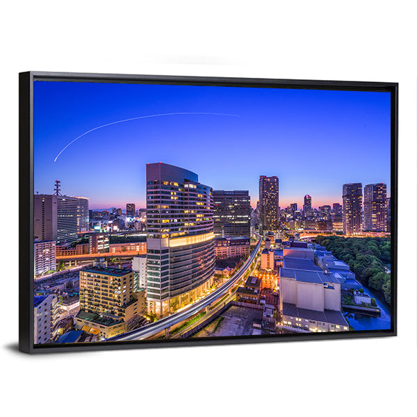 Tokyo Cityscape In Japan Canvas Wall Art