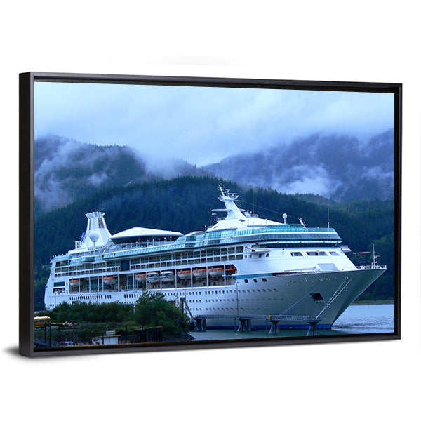 Cruise Ship in Alaska Canvas Wall Art