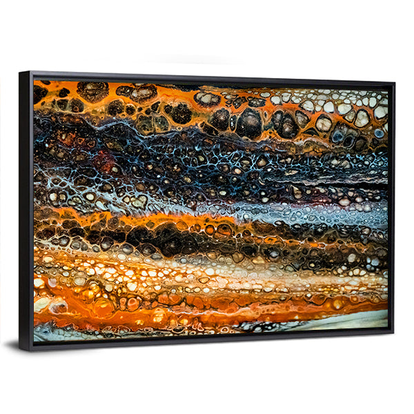 Liquid Painting With Cells Canvas Wall Art