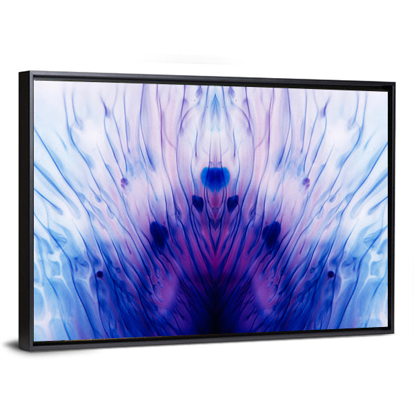 Blue Lotus Mandala Abstract Canvas Wall Art