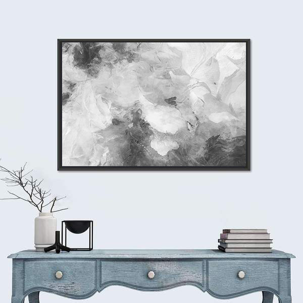 Monochrome Wide Brushstrokes Canvas Wall Art