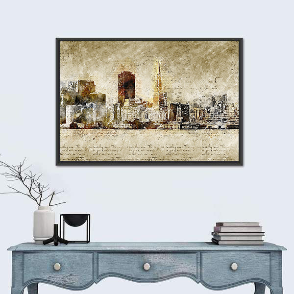 Skyline Of San Francisco Canvas Wall Art