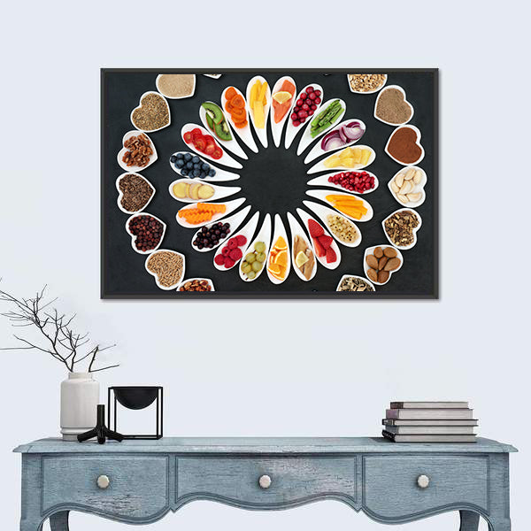Food For A Healthy Heart Canvas Wall Art