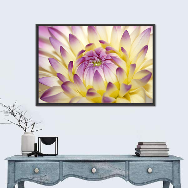 Macro Pink Flower Canvas Wall Art