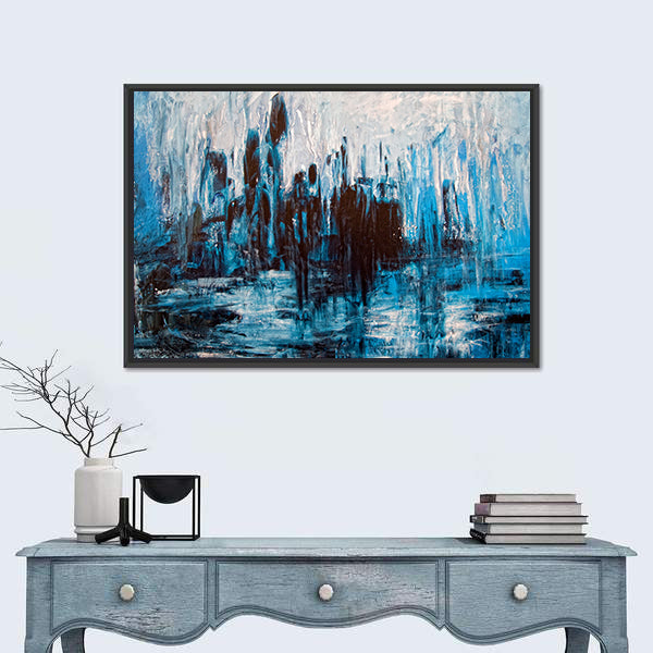 Messy Grunge Abstract Canvas Wall Art