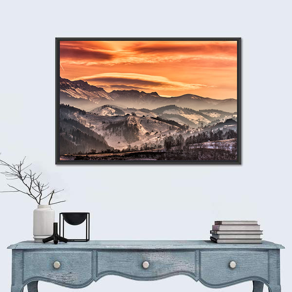 Mountain Landscape Pestera In Romania Canvas Wall Art