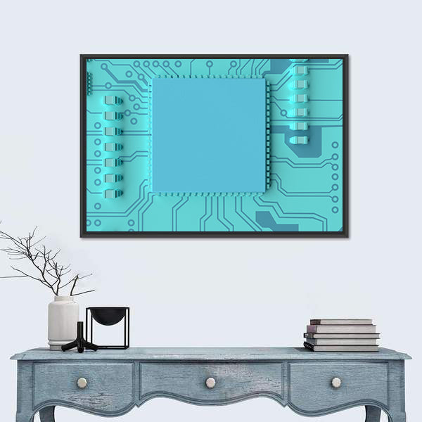 Circuit Board Concept Canvas Wall Art